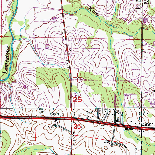 Topographic Map of Country Acres, AL