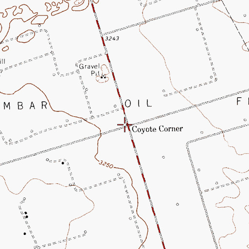 Topographic Map of Coyote Corner, TX