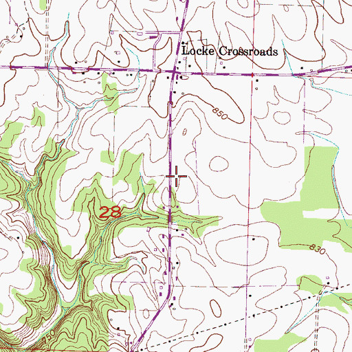 Topographic Map of Locke Crossroads Church, AL