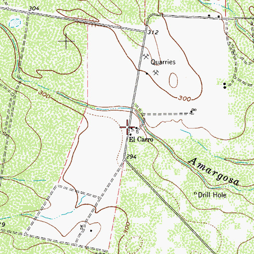 Topographic Map of El Carro, TX