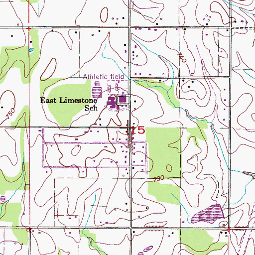 Topographic Map of East Limestone, AL