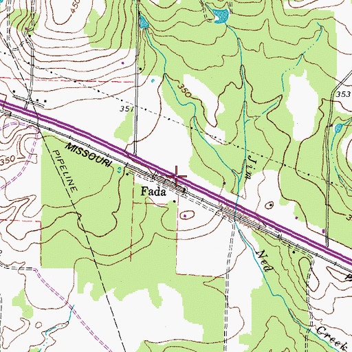 Topographic Map of Fada, TX