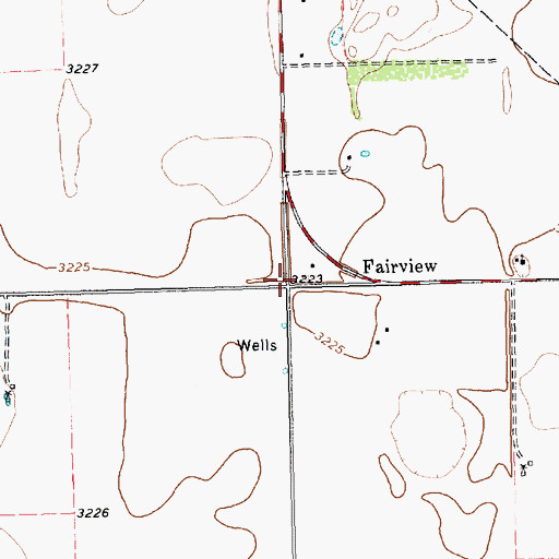 Topographic Map of Fairview, TX