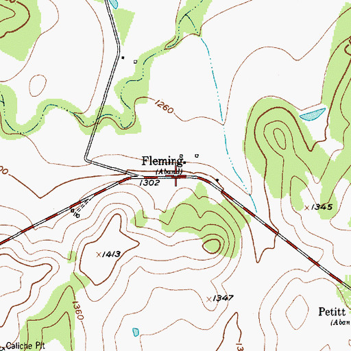 Topographic Map of Fleming, TX