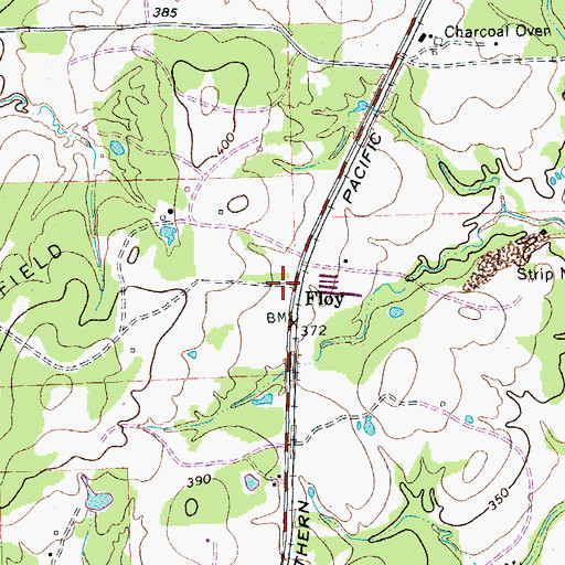 Topographic Map of Floy, TX