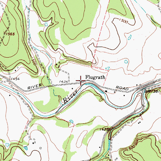 Topographic Map of Flugrath, TX