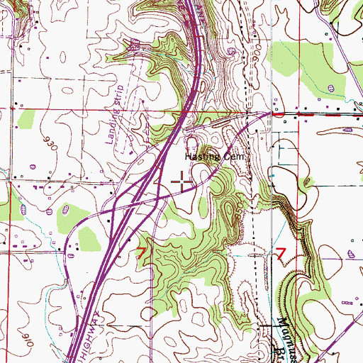 Topographic Map of Estaville (historical), AL