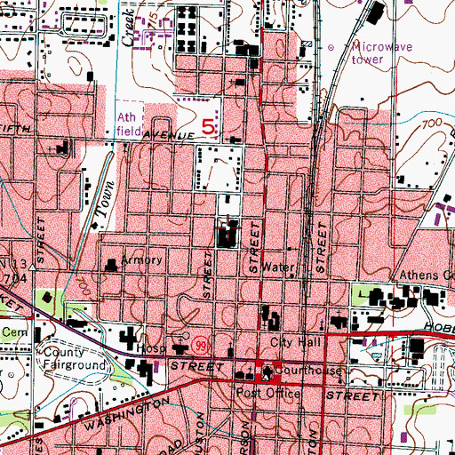 Topographic Map of Fairview Park, AL
