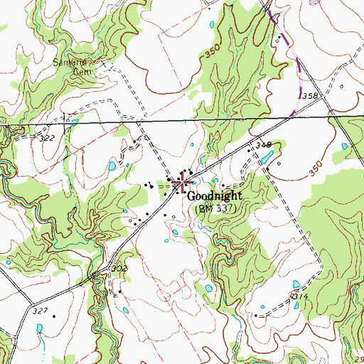 Topographic Map of Goodnight, TX
