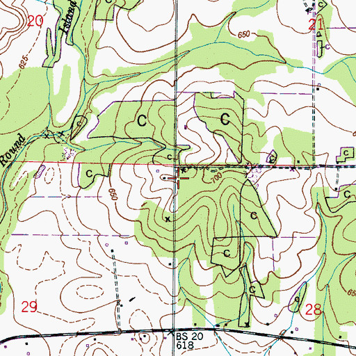 Topographic Map of First Independent Church, AL