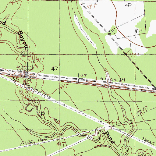 Topographic Map of Hathaway, TX