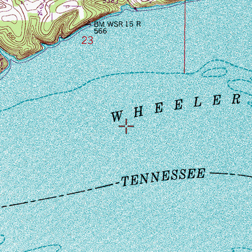Topographic Map of Gilchrist Bar (historical), AL