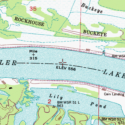 Topographic Map of Gillsport Bar (historical), AL