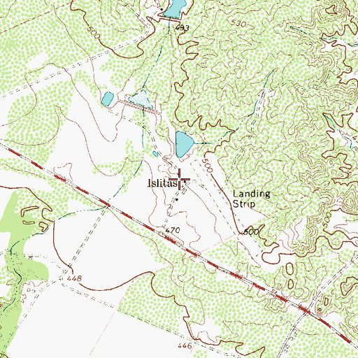 Topographic Map of Islitas, TX