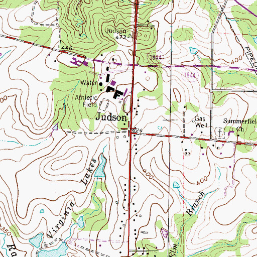 Topographic Map of Judson, TX
