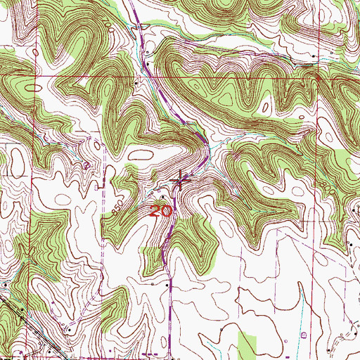 Topographic Map of Hendersons Spring, AL