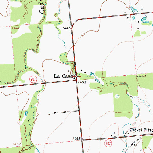 Topographic Map of La Casa, TX