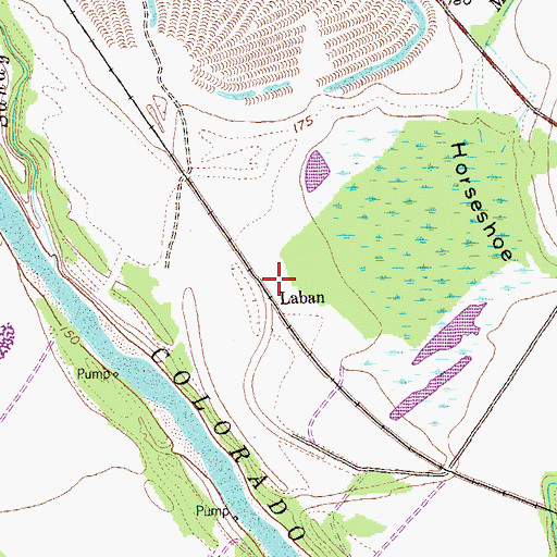 Topographic Map of Laban, TX