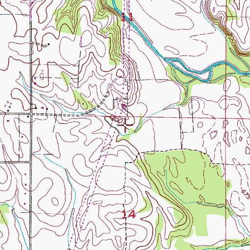 Topographic Map of Independent Church of Christ, AL