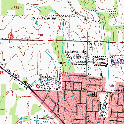 Topographic Map of Jackson Drive Church of Christ, AL