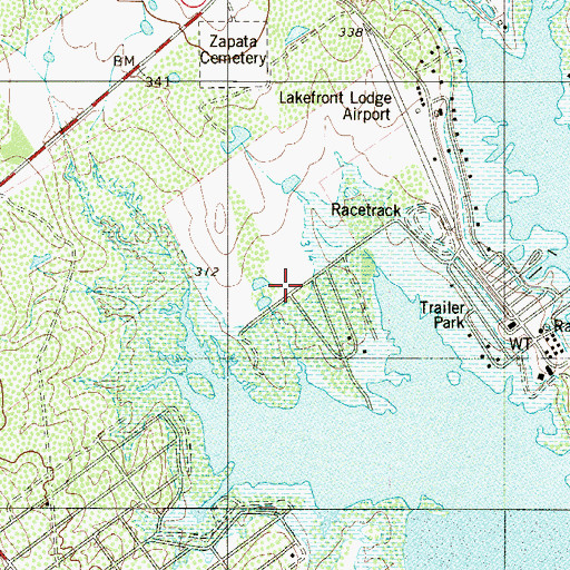 Topographic Map of Linda Vista, TX