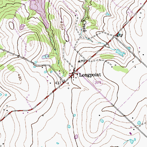Topographic Map of Longpoint, TX