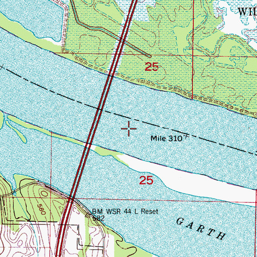 Topographic Map of Limestone Bar (historical), AL