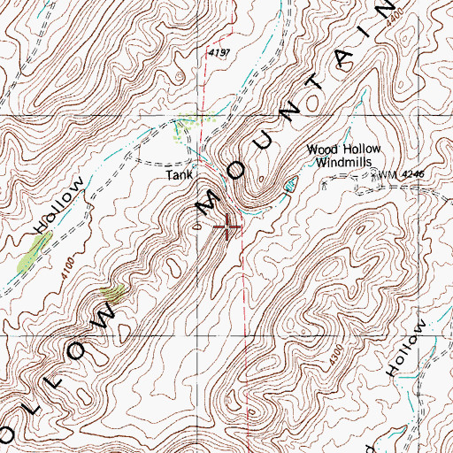 Topographic Map of Louis Granger Place, TX