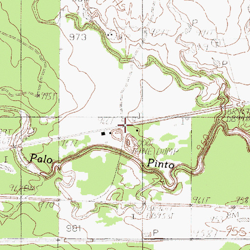 Topographic Map of Lyra, TX