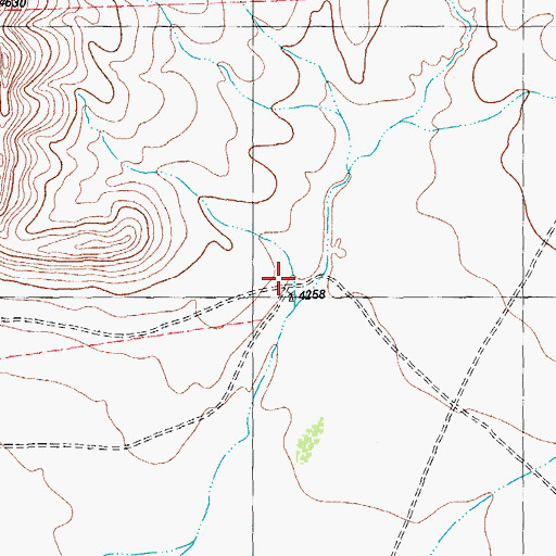 Topographic Map of Matthews Place, TX