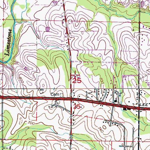 Topographic Map of Macedonia Baptist Church, AL