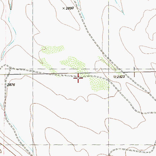 Topographic Map of Millers, TX
