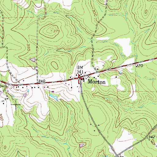 Topographic Map of Morton, TX