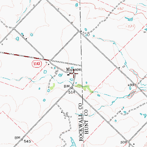 Topographic Map of Munson, TX
