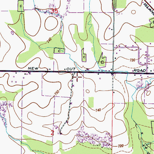 Topographic Map of New Testament Church, AL
