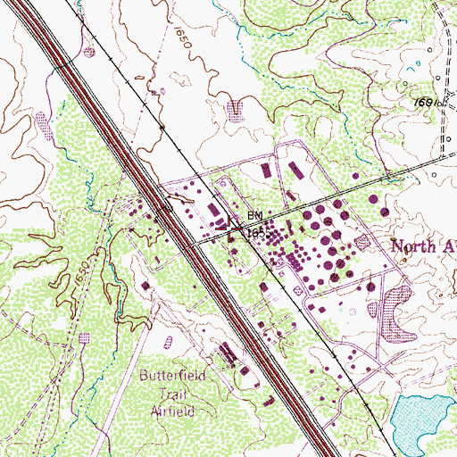 Topographic Map of North Abilene, TX