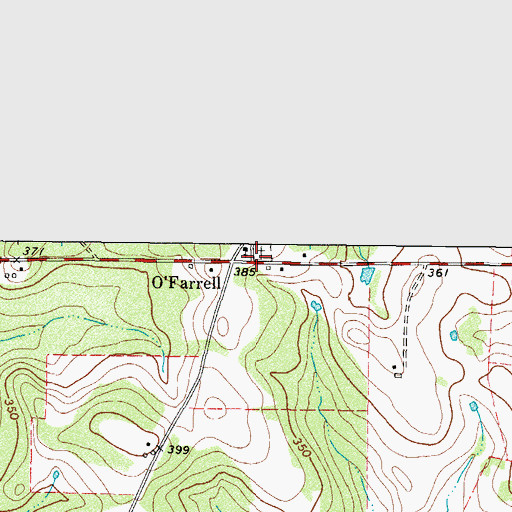 Topographic Map of O'Farrell, TX