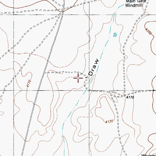 Topographic Map of Old Beekley Place, TX