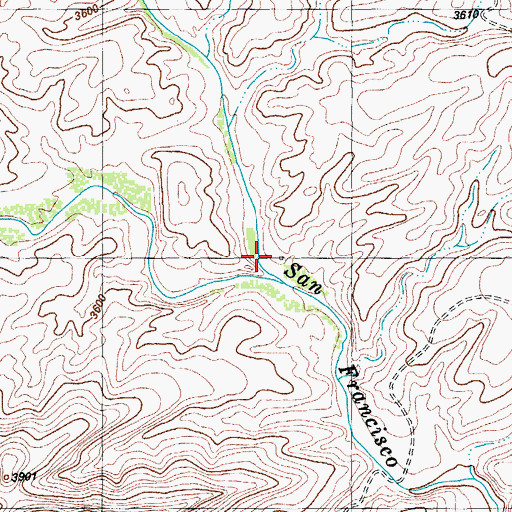 Topographic Map of Old Corbett Place, TX