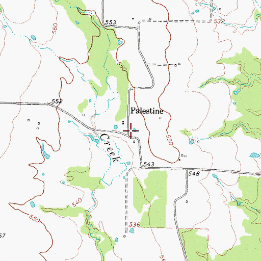 Topographic Map of Palestine, TX