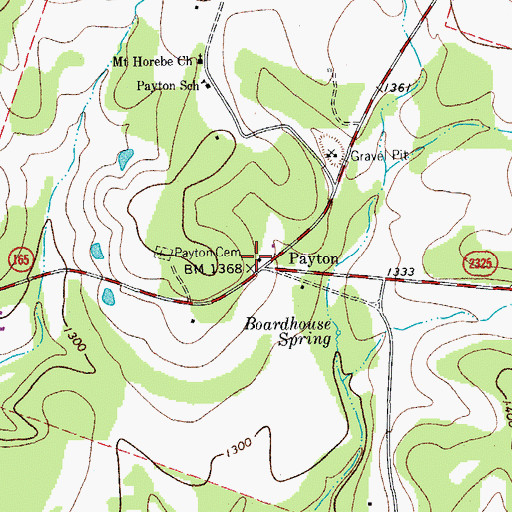 Topographic Map of Payton, TX