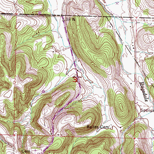 Topographic Map of Phillips Store (historical), AL