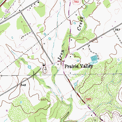 Topographic Map of Prairie Valley, TX