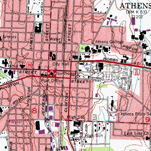 Topographic Map of Saint Timothy Episcopal Church (historical), AL