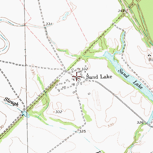 Topographic Map of Sand Lake, TX