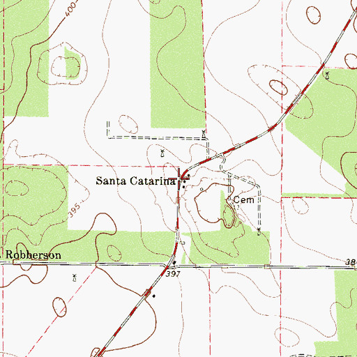 Topographic Map of Santa Catarina, TX