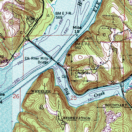 Topographic Map of Sportsmans Park Fish Camp, AL
