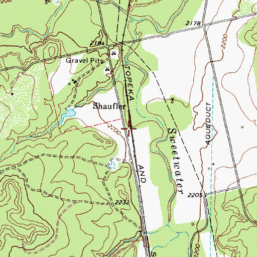 Topographic Map of Shaufler, TX
