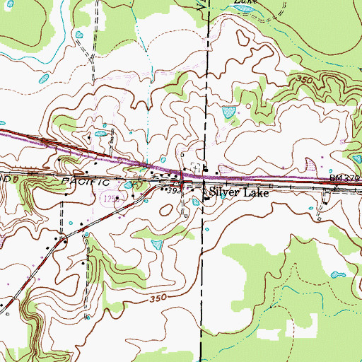 Topographic Map of Silver Lake, TX
