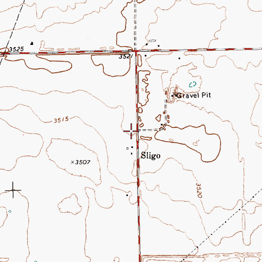 Topographic Map of Sligo, TX